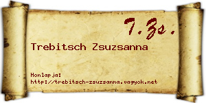 Trebitsch Zsuzsanna névjegykártya